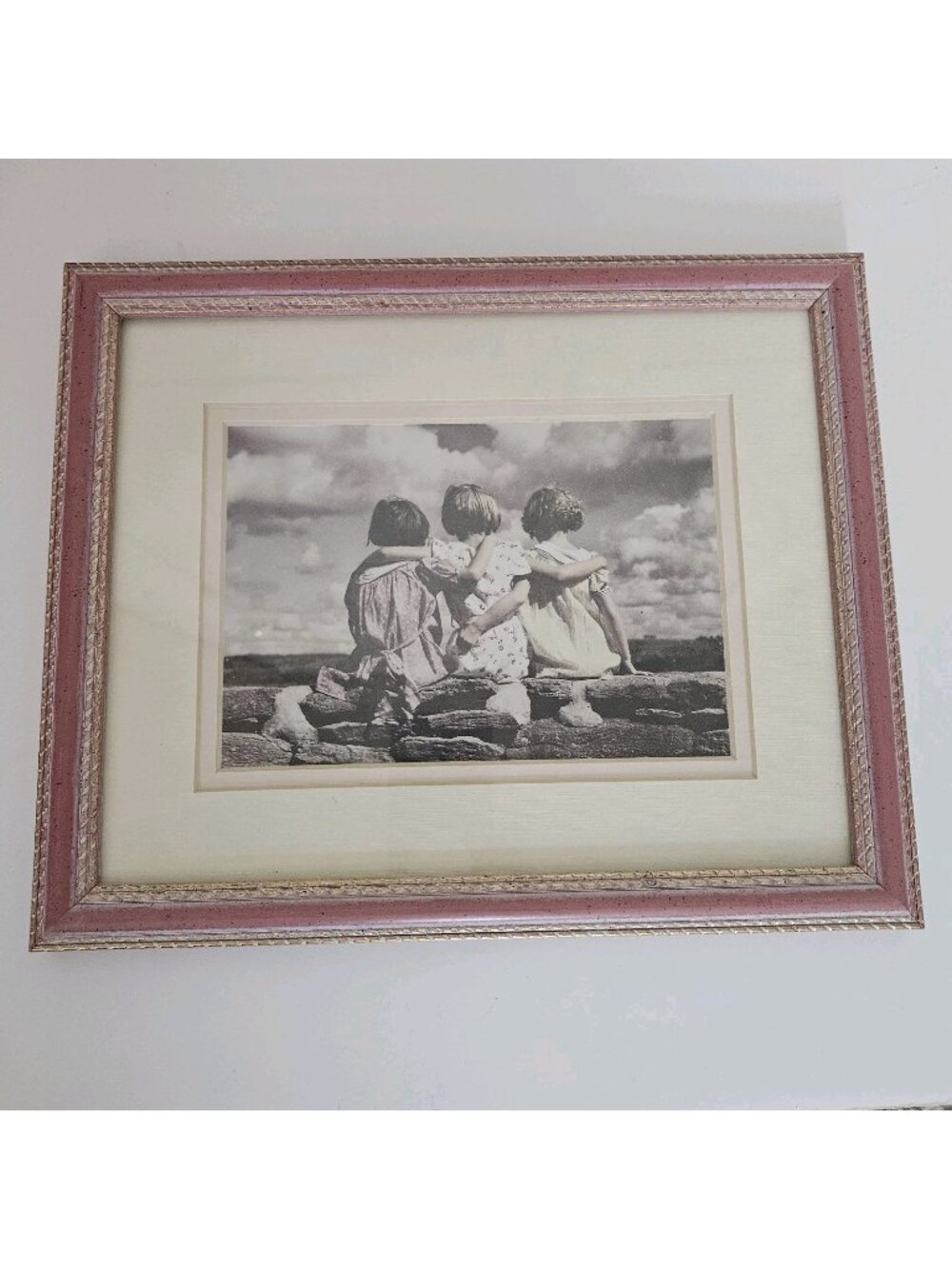 Vintage Lithograph "Entre Nous" by H. Armstrong Roberts Friends Framed Print